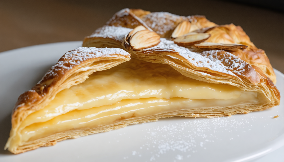 découvrez notre galette des rois à l’amande, un délice pour tous les gourmands avec sa garniture moelleuse et son feuilleté croustillant irrésistible.