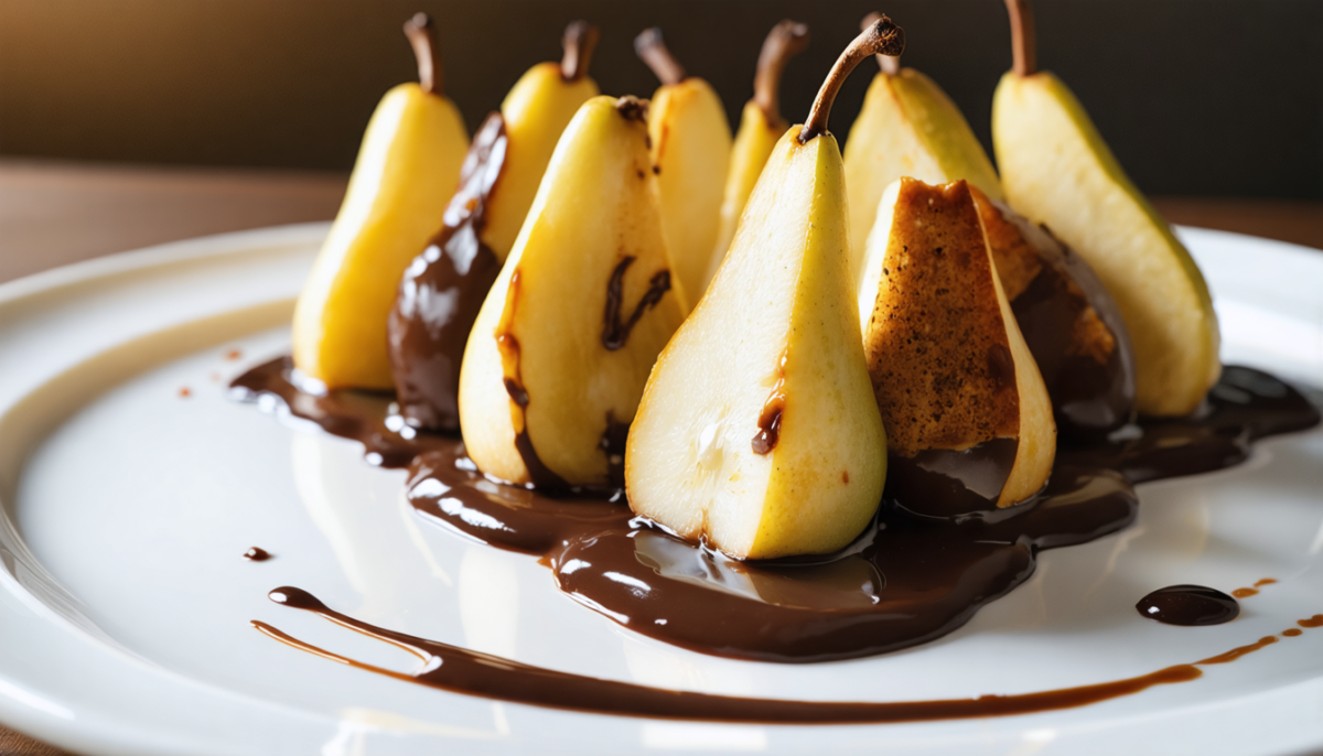 savourez un dessert poire-chocolat fondant, délicieux et irrésistible, bien plus moelleux qu’un cake classique. une douceur qui saura vous captiver et ravir vos papilles !