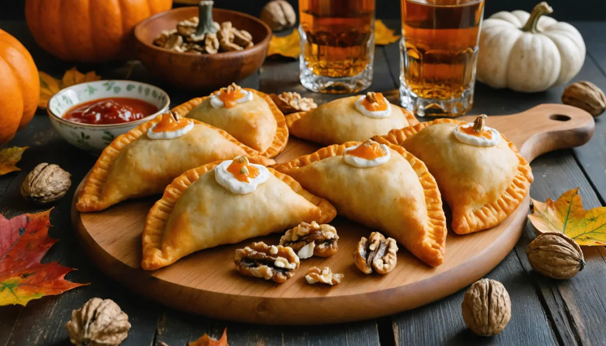 découvrez nos empanadas gourmands au potimarron, chèvre et noix, parfaits pour un apéro automnal convivial et délicieux à partager entre amis.