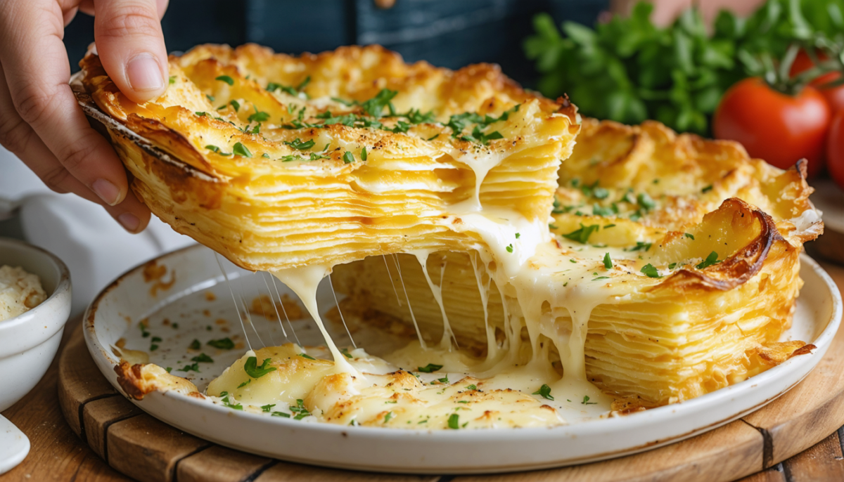 découvrez notre gratin de pommes de terre au camembert, un plat alliant croustillant, fondant et une délicieuse sauce coulant pour un régal irrésistible en toute simplicité.
