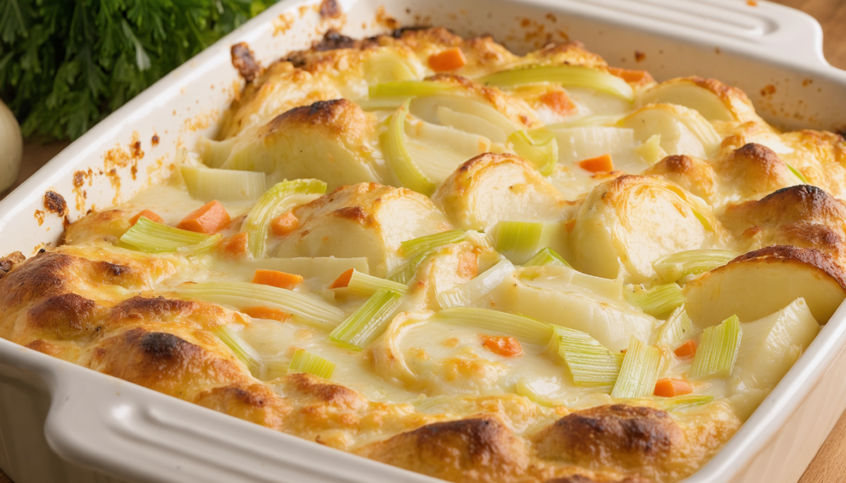 découvrez notre recette simple et rapide de gratin fondant aux pommes de terre, poireaux et carottes, pour un plat doré, savoureux et réconfortant.