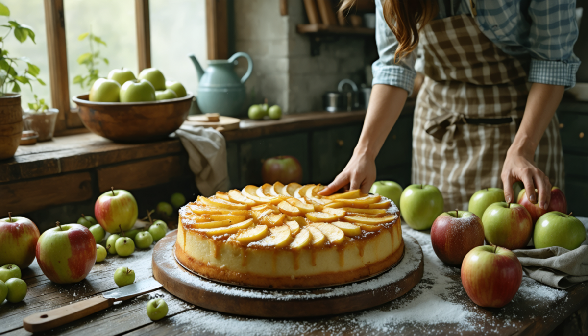 découvrez la recette secrète de julie andrieu pour un gâteau aux pommes exceptionnel, bien plus savoureux qu'une tarte classique. une douceur irrésistible à ne pas manquer !