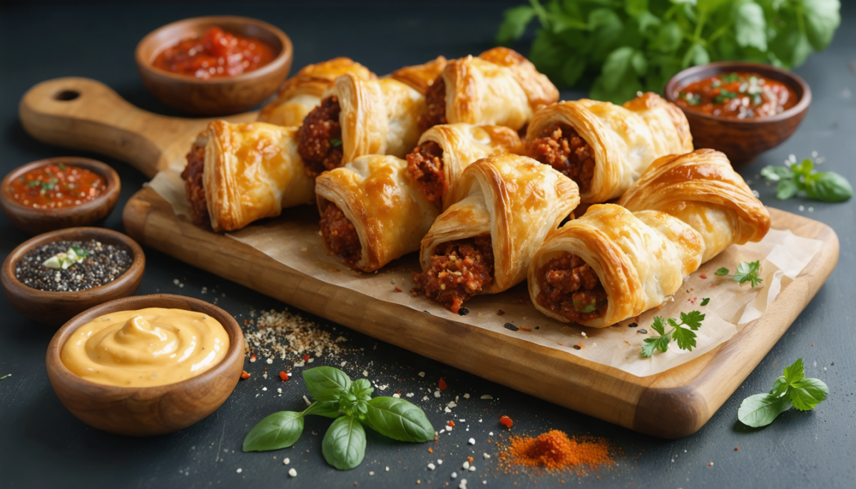 découvrez la recette facile et rapide des roulés feuilletés au chorizo, l'apéritif idéal pour régaler vos invités avec une saveur irrésistible.