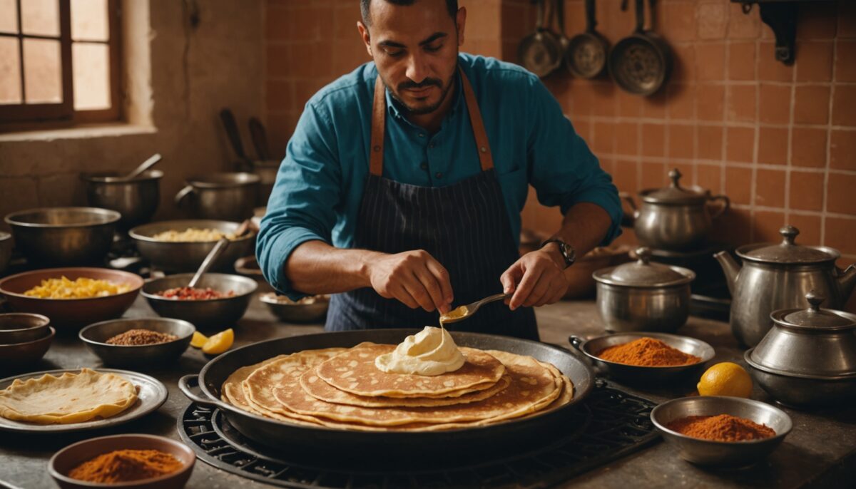 "Crêpes mille-trous marocaines : le secret surprenant pour des alvéoles parfaites"
