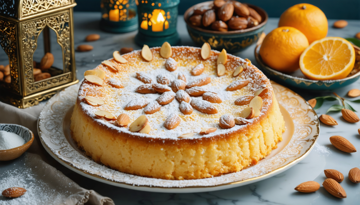 découvrez le gâteau de semoule à la fleur d’oranger, une douceur traditionnelle maghrébine incontournable, parfaite pour célébrer le ramadan et régaler vos proches.