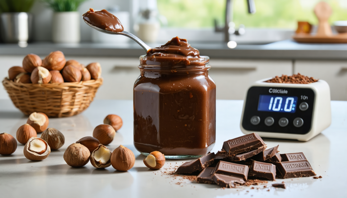 découvrez notre recette facile et rapide de pâte à tartiner chocolat-noisette maison, savoureuse et économique, prête en seulement 10 minutes pour régaler toute la famille.