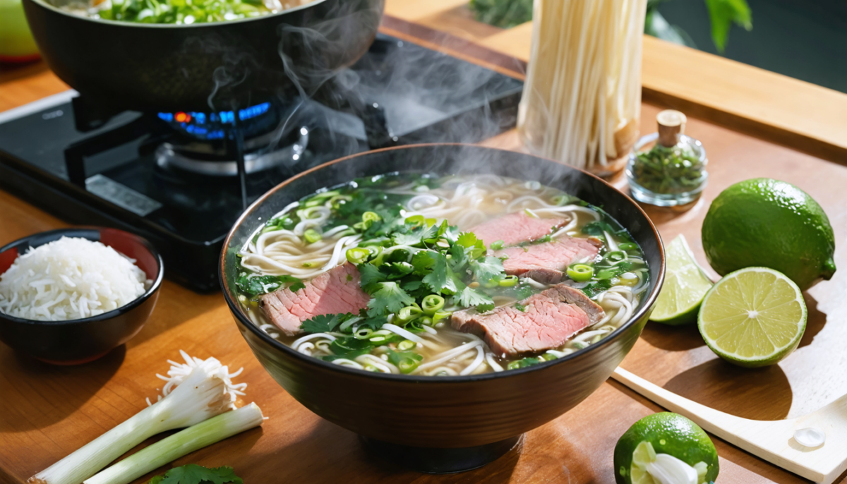 découvrez comment préparer un pho vietnamien express avec un bouillon maison savoureux en seulement 20 minutes, grâce à une recette ingénieuse utilisant un bouillon cube revisité.
