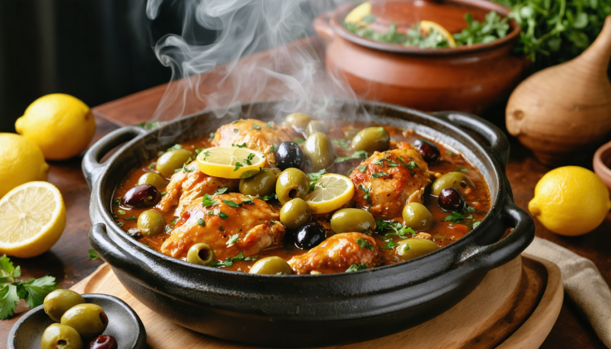 découvrez la recette facile et rapide du tajine de poulet aux olives et citron confit au cookeo, un plat familial savoureux prêt en seulement 25 minutes, parfait pour un repas sans stress.