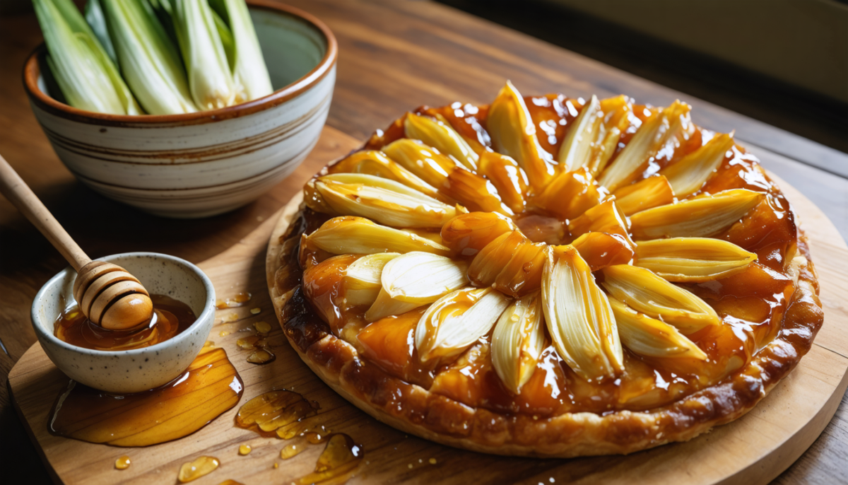 découvrez comment la tarte tatin aux endives et miel transforme l'amertume en une douceur caramélisée unique grâce au dessalement naturel, pour un dessert ou une entrée irrésistible.