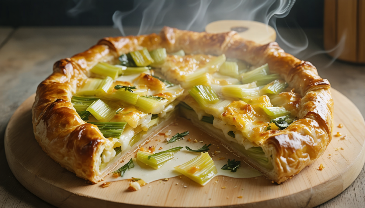 découvrez la tarte poireaux-chèvre express, une recette feuilletée, fondante et irrésistible à préparer en seulement 25 minutes pour un repas rapide et gourmand.