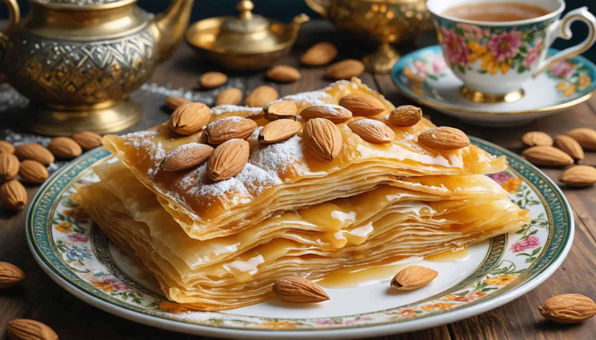 découvrez la pastilla au lait et amandes de jowhara, un dessert royal marocain aux couches croustillantes, parfait pour sublimer les nuits du ramadan avec douceur et tradition.
