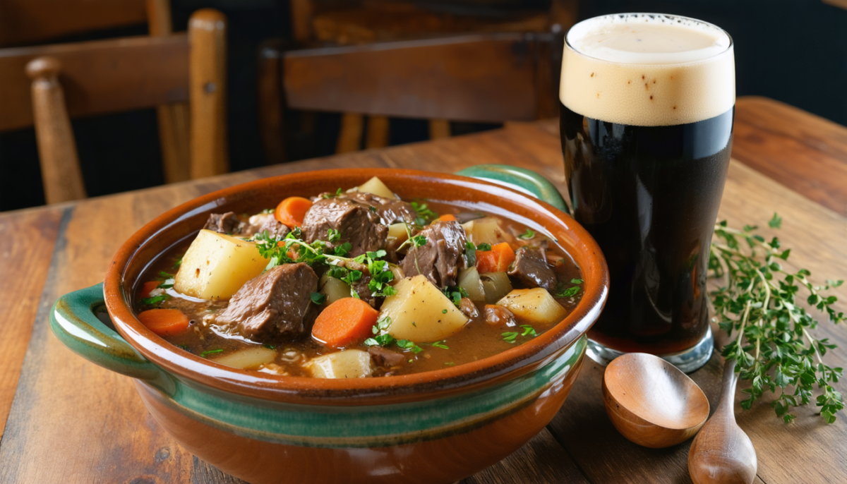 découvrez la recette authentique du ragoût irlandais au mouton et à la guinness, un plat traditionnel de la saint-patrick qui fait fondre les papilles des gourmets français.