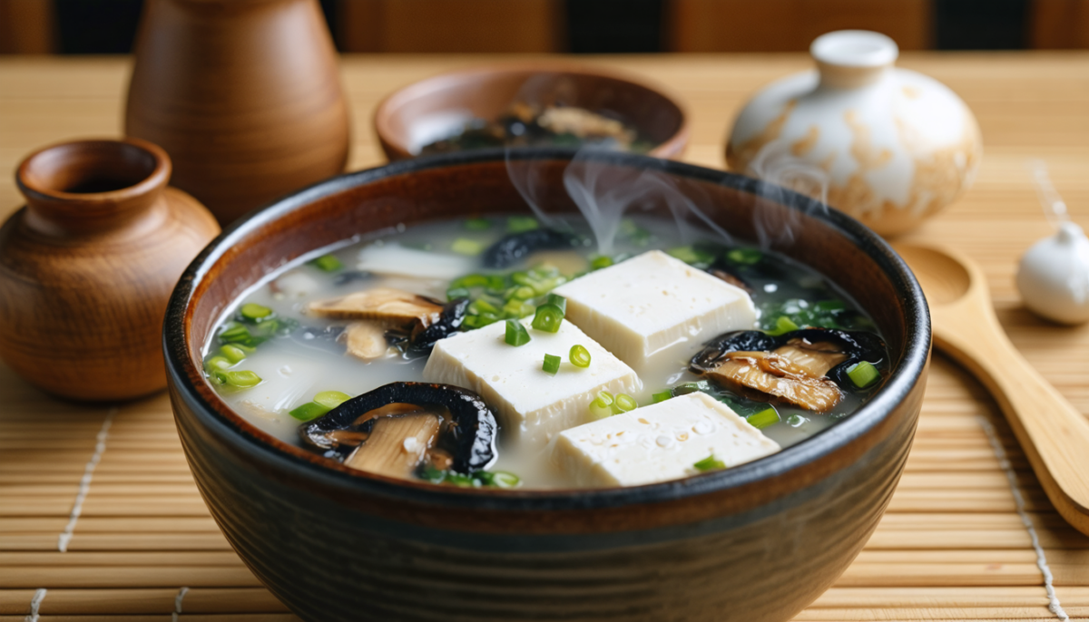 découvrez la recette rapide et saine de la soupe miso au tofu et shiitaké, un secret japonais pour un coup de boost délicieux en seulement 10 minutes.