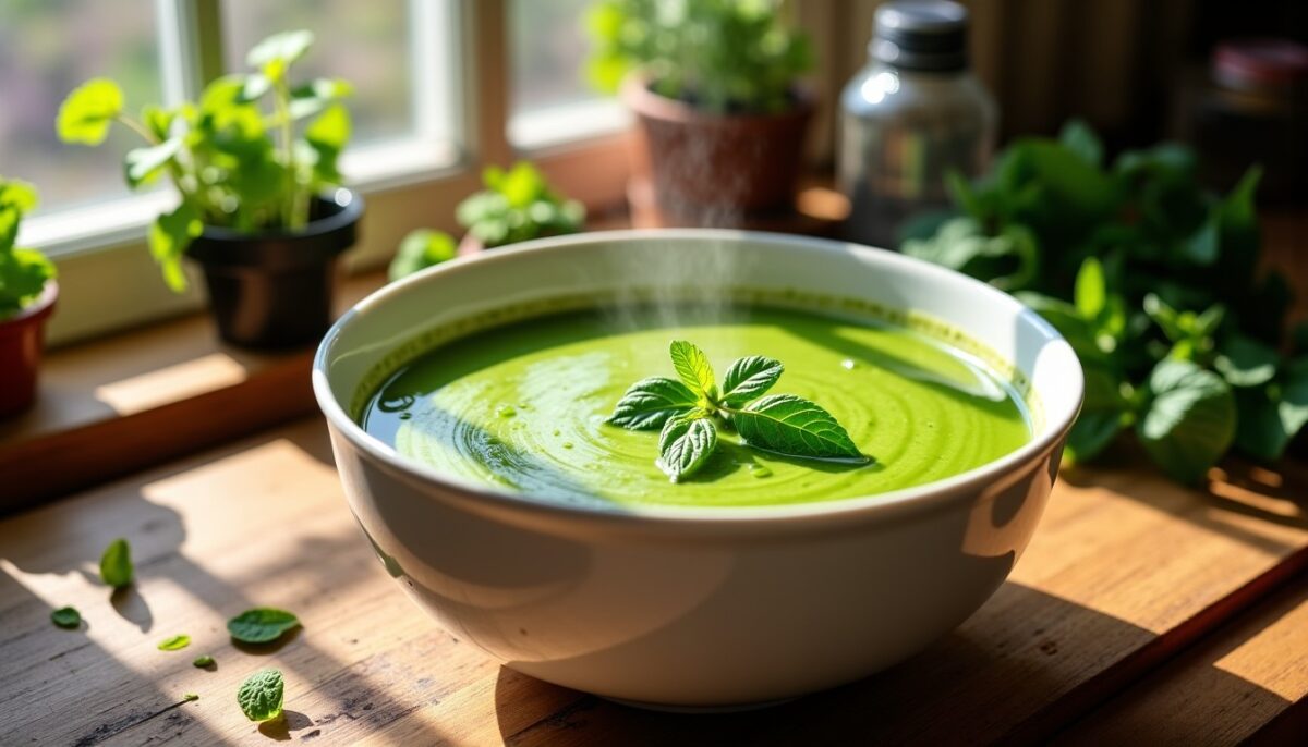 Ce velouté de petits pois à la menthe, le délice printanier qui séduit toutes les papilles en mars !