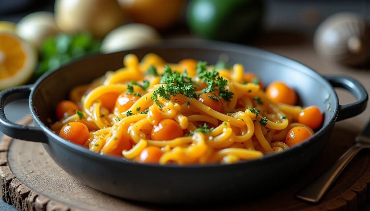 Préparez un délicieux one-pot pasta aux poireaux et crème en seulement 15 minutes, directement dans une seule casserole